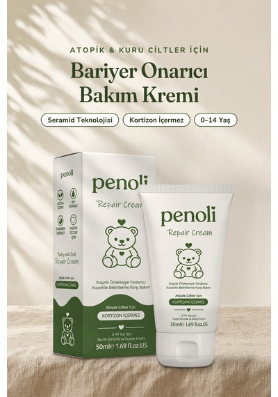 Atopik Eğimli Ciltler İçin Kortizon İçermeyen Bebek - Çocuk Onarıcı Ve Nemlendirici Bakım Kremi 50 Ml