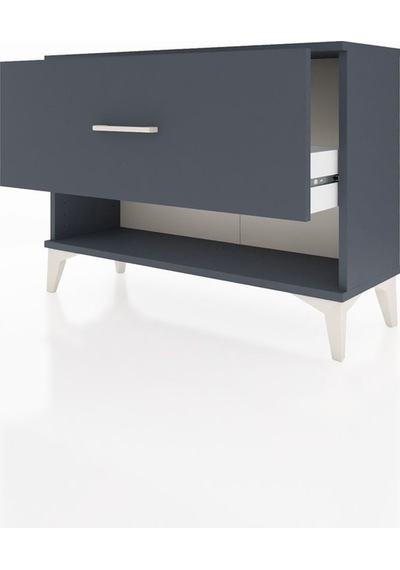 Arges Şifonyer Tek Çekmeceli 88x30x64 Antrasit-antrasit Antrasit