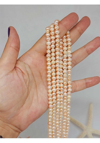Yasamtohumu İnci Dizi Pembe Royal Quality 4.5 5.5mm 53326 Çok Renkli