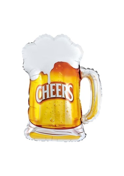 Folyo Balon Cheers Bira Bardağı 70x56 Cm Yılbaşı Parti Süsü Dekor Eğlence Balonu Çok Renkli