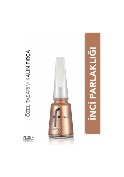 Flormar Sedefli Parlak Oje (BAKIR) - Pearly Nail Enamel - Pl387 Vintage Gold - 8682536035521