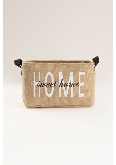 Tidy Jüt Home Yazılı Sepet 37x27x25cm 6013 Natural