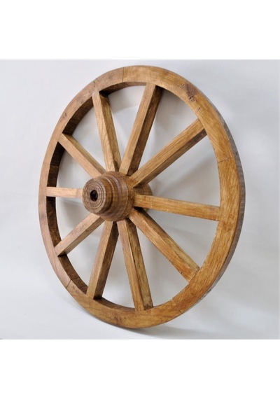 Otantik Ahşap At Arabası Tekeri 70 Cm.(Meşe Renk) Diğer
