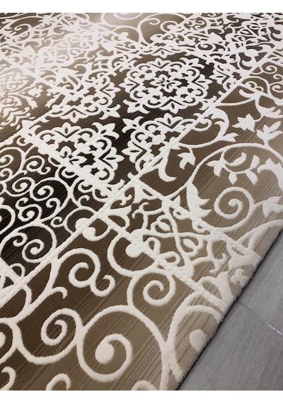 Saray Halı Sembol Sbp 17 Rv1 150X230 Kahve Krem 4 M2 Halı !