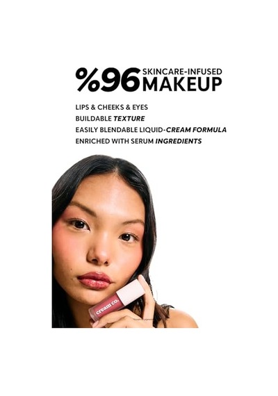 Cream Co. Allık Ruj Göz Farı Glow Tint Rich Berry, Nemlendirici Makyaj, 502 Bordo, Hyaluronik Asit Peptit 00