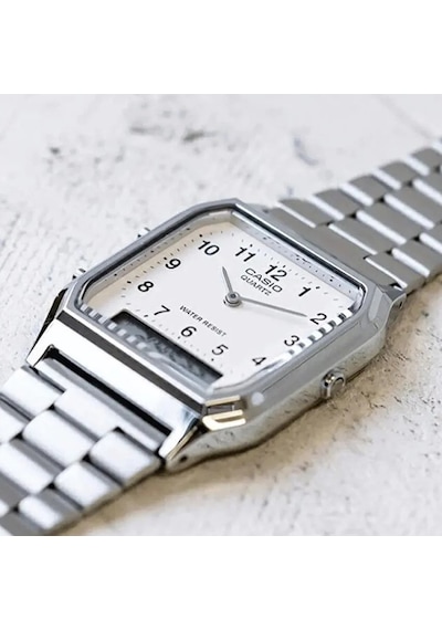 Casio Aq-230a-7bmq Retro Quartz Çelik Gri 28 Mm Erkek Kol Saati