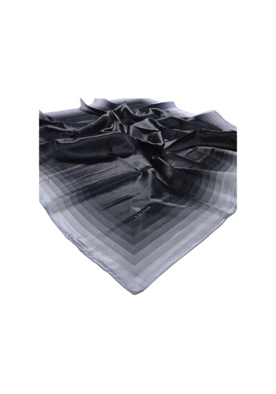 Mim Eşarp Mısırlı Eşarpları Emprime Kristal Sport Polyester Eşarp Siyah - Gümüş