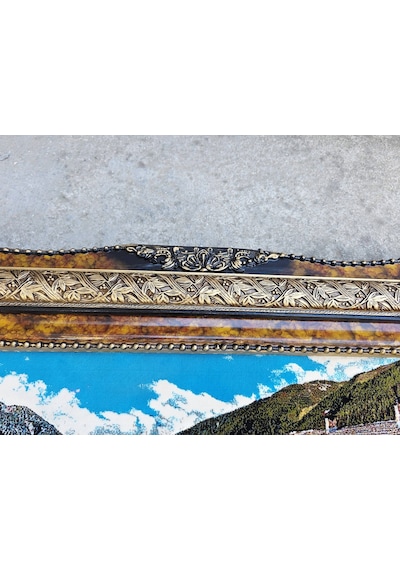 Vadiye Bakış Adlı İran Tebriz Halı Tablo 123x73cm - Duvar Halı Kilim Tablo