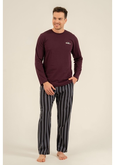 Arnetta Erkek Everything Is Possible Mor Uzun Kol Pijama Takım Ar3835-s-v1 Ar3835-s-v1