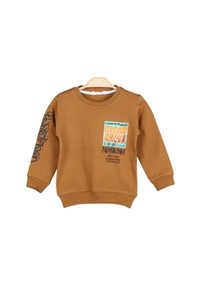 İrem Çocuk Giyim Erkek Çocuk Great Yazı Desenli Kolu Yazılı Şardonlu Kahverengi Sweatshirt Kahverengi İrem Çocuk Giyim Erkek Çocuk Great Yazı Desenli Kolu Yazılı Şardonlu Kahverengi Sweatshirt Kahverengi