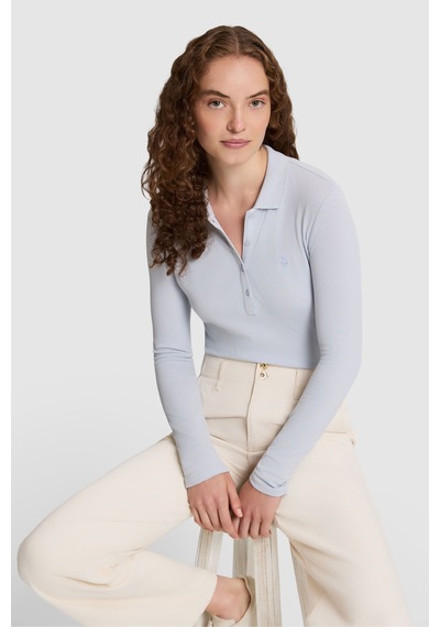 U.S. Polo Assn. Kadın Açık Mavi Basic Sweatshirt 50326760 Vr095 Buz Mavı / Ice Blue