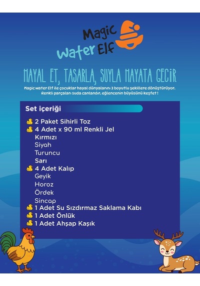 Maisonord Magic Water Elf Sihirli Su Hayvanları Kendin Yap Eğitici Oyun Seti - Çiftlik Hayvanları