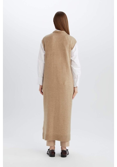 DeFacto Regular Fit Bisiklet Yaka Uzun Triko Süveter B0197AX24WNBG78 Bej