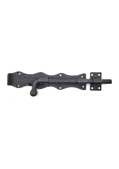 Antika Tarz Dekoratif Pirinç Dövme Kapı Sürgüsü - 20cm, Oksit 11147012
