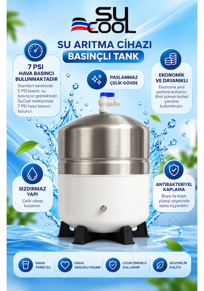 Sucool 10 Aşamalı Lg Membranlı Çelik Tanklı Su Arıtma Cihazı 1