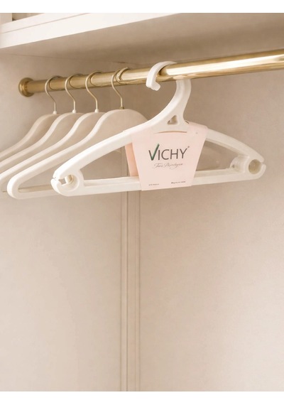 Vichy 5 Li Kaymaz Askı 41,8 Cm Krem Renk Çok Amaçlı Elbise & Pantolon Askısı Vch-7019 Açık Bej