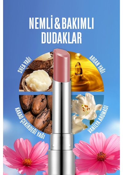 Flormar Sheer Up Yarı Transparan & Parlak Bitişli Nemlendirici Ruj 018 Enchanted Kiss