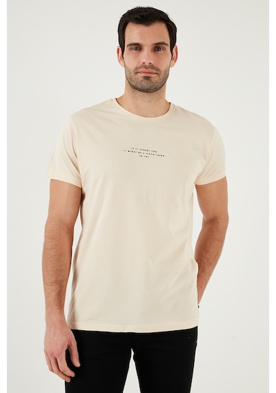 Buratti Pamuklu Slim Fit Bisiklet Yaka Erkek T Shirt 541Ifit Bej Buratti Pamuklu Slim Fit Bisiklet Yaka Erkek T Shirt 541Ifit Bej