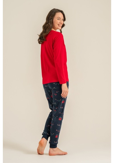 Rolypoly Winter Everywhere Anne Kız Kırmızı Uzun Kol Pijama Takım Rp3938-a-v1 Rp3938-a-v1