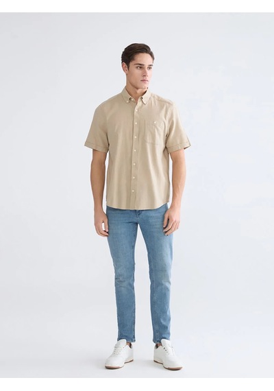 Lc Waikiki Bej Regular Fit Poplin Erkek Gömlek
