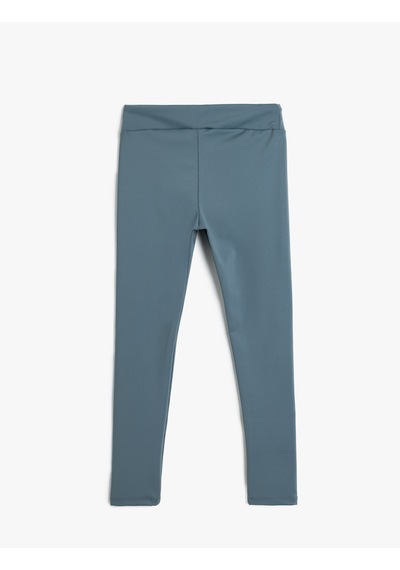 Koton Basic Tayt Beli Lastikli Mavi 5wkg40070ak Mavi