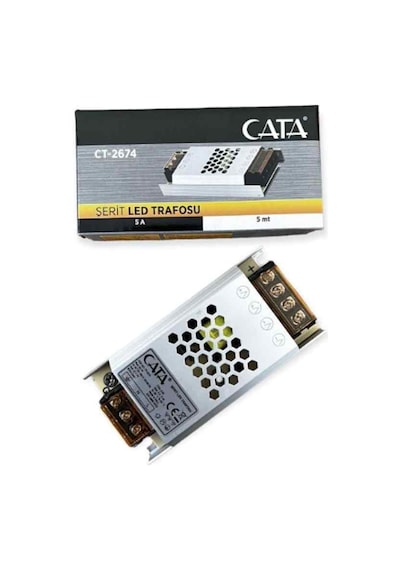 Cata 5amper Şerit Led Trafosu 60w Süper Slim Fansız