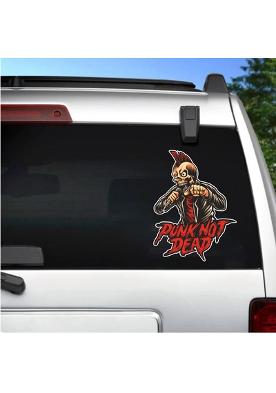 Punk Not Dead Punkçı Sticker - Araba Oto Motosiklet Karavan Sticker - 00033 30x23 Cm