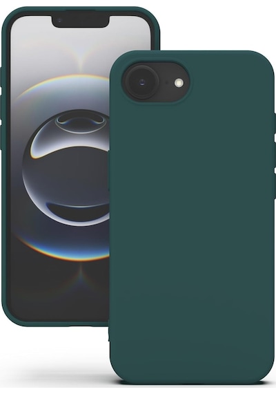 Apple iPhone 17e İle Uyumlu Telefon Kılıfı Kadife Iç Yüzey Soft Tasarım Lansman Kılıf Koyu Yeşil