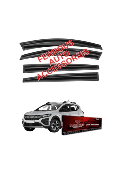 Dacia Sandero Stepway İle Uyumlu Ferrous Cam Rüzgarlığı 4lü 2021 Ve Üstü