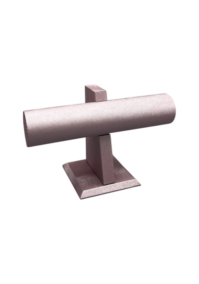 İmera Deri Kumaş Pembe Renk Boy 15 Cm En 23 Cm Tekli T Model Bilezik Sergileme Pembe