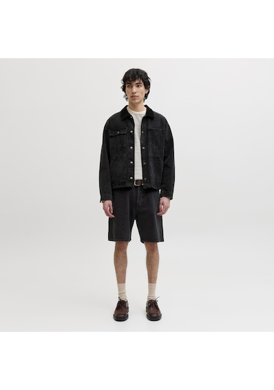 Erkek Bol Kesim Şort - Tony - 12289967 Black Denim