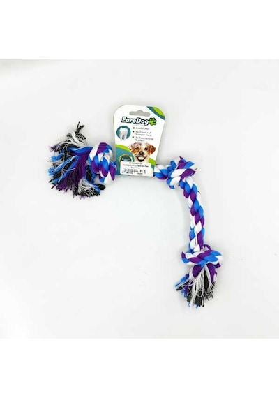 Eurodog Diş İpi Üç Düğüm Mor Mavi Beyaz 30cm N708
