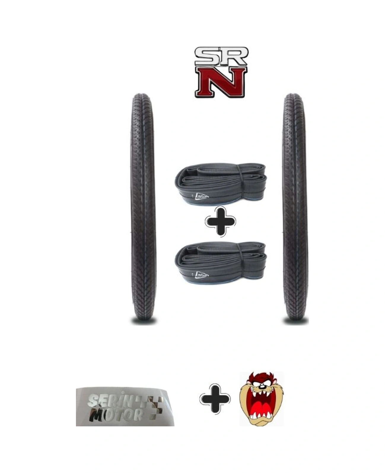 Bisiklet 26 İç Dış Lastik Ön Arka Takım Dış 26x2.00-iç 26x1.75-2.125 Tzmnya Sticker