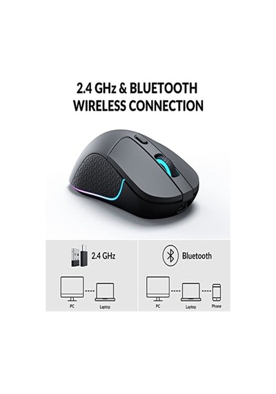 Keychron- Kablosuz Fare M3-a1 - Kablosuz - Siyah M3-a1