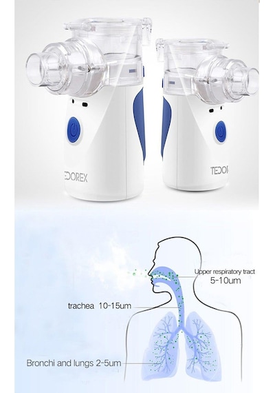 Tedorex Ym-3r9 Ultrasonik Mesh Pilli Nebulizatör