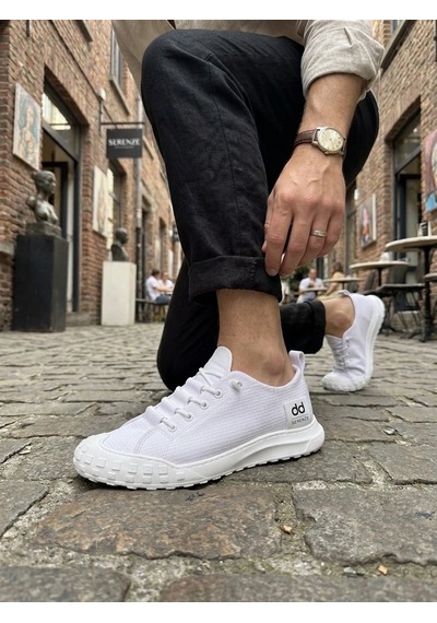 Ba0248 Boa Beyaz Esnek Bağcıklı Ultra Hafif Nefes Alan Sneaker Ayakkabı