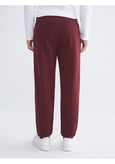 Lcwaıkıkı Classic Bordo Rahat Kalıp Erkek Kalın Jogger Eşofman Altı