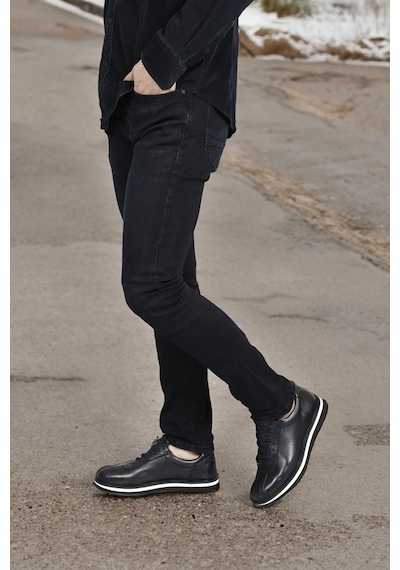 Gönderi(R) Gönderi R Erkek Lacivert Antik Bağcıklı Hakiki Deri Comfort Sneaker Ddma80338307 Lacivert