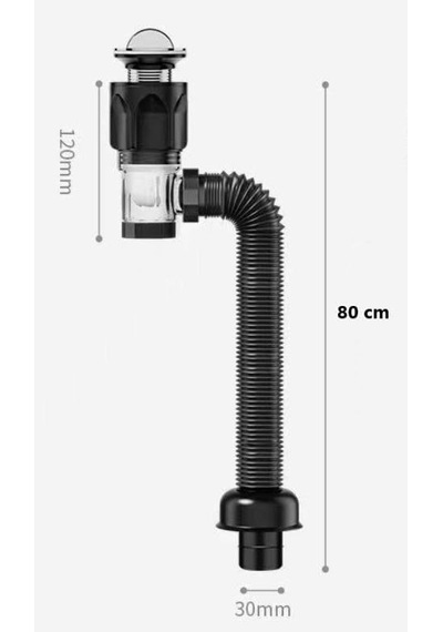 Koku Haşere Önleyici Banyo Lavabo Gider Borusu, Kolay Kurulum, Genişletilebilir Banyo Ve Lavaboları İçin Lavabo Uza Diğer