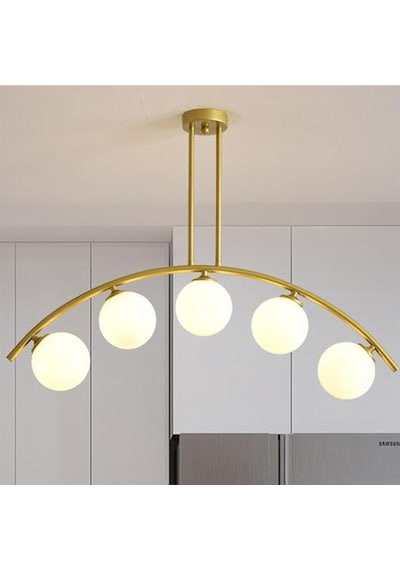Fralde 5 Li Gold Modern Mutfak Cafe Restoran Için Uygun Retro Salon Avize