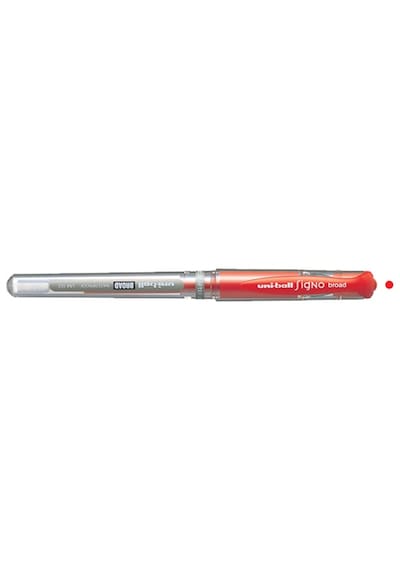 Uni-ball Roller Kalem Signo Broad Jel Bilye Uç İmza Kalemi 1.0 Mm Kırmızı Um-153 Çok Renkli
