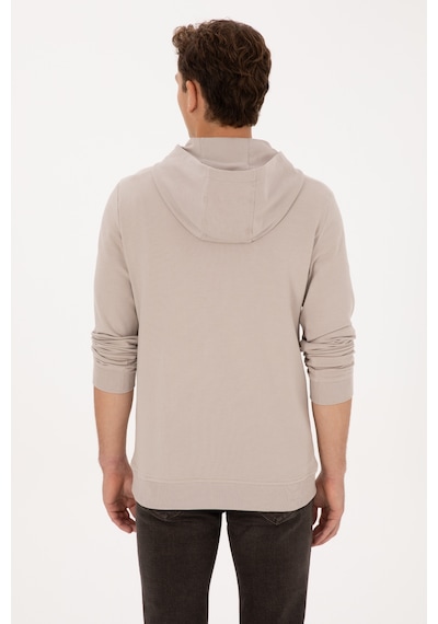 U.S. Polo Assn. Erkek Regular Fit Yarım Fermuarlı Kapüşonlu Taş Sweatshirt 50316391-VR049 U.S. Polo Assn. Erkek Regular Fit Yarım Fermuarlı Kapüşonlu Taş Sweatshirt 50316391-VR049