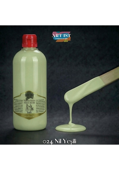 Multisurfaces Hibrit Akrilik Boyalar - 024 Nil Yeşili Ahşap, Taş Tozu, Hobi, Dıy