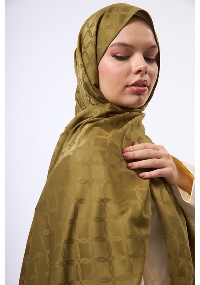 Mirsoy Scarf Lina Modern Desen Şal Hardal