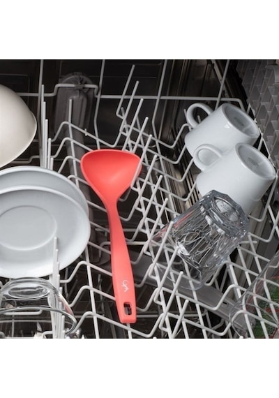 Lurch - Platin Silikon Sos Kepçesi 28 Cm Somon - Yanmaz, Yapışmaz, Bükülmez, Çizmez, Tat Ve Koku Bırakmaz - 240075