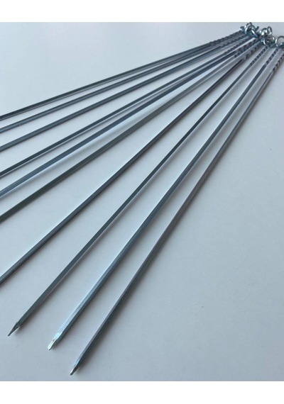 Mobilreyon - 10 Adet Kare Ciğer Kuşbaşı Şiş Boy:50 Cm, Kalınlık 3 Mm
