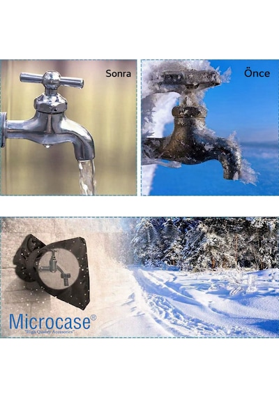 Microcase Su Geçirmez Bahçe Açıkalan Dış Mekan Musluk Don Buzlanma Koruyucu Kılıf Al5511