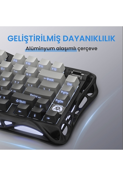 Gravastar Mercury K1 RGB Kablosuz Mekanik Oyuncu Q Klavye