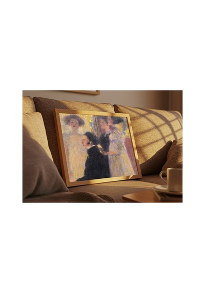 Klimt Piyanoda Schubert I Çerçevesiz Poster 30x42 Cm A3 Tablo Art Nouveau Duvar Dekoru