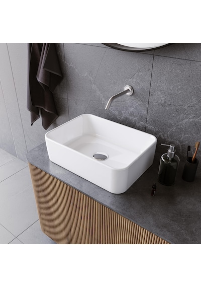 Turkuaz Cerastyle Hera Tezgahüstü Mat Siyah Lavabo 50 x 36 Cm